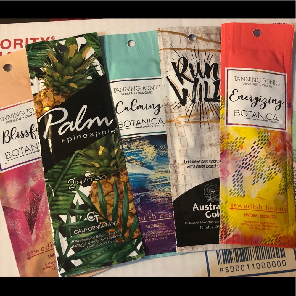 5 Tanning Lotion Packets